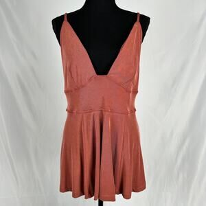 Free People Terra Cotta Dress, Size L, Boho Chic